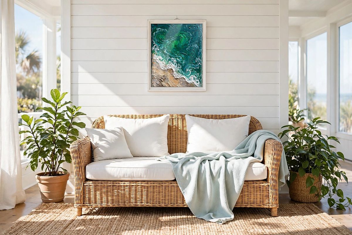 Emerald Ocean Waves Print — Free Printable Wall Art photo 2