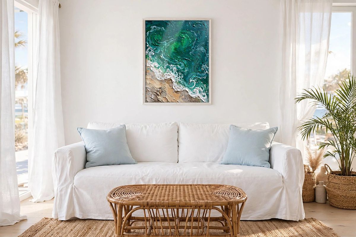 Emerald Ocean Waves Print — Free Printable Wall Art photo 3