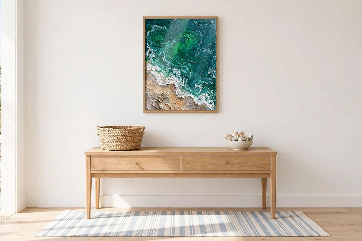 Emerald Ocean Waves Print — Free Printable Wall Art photo 4