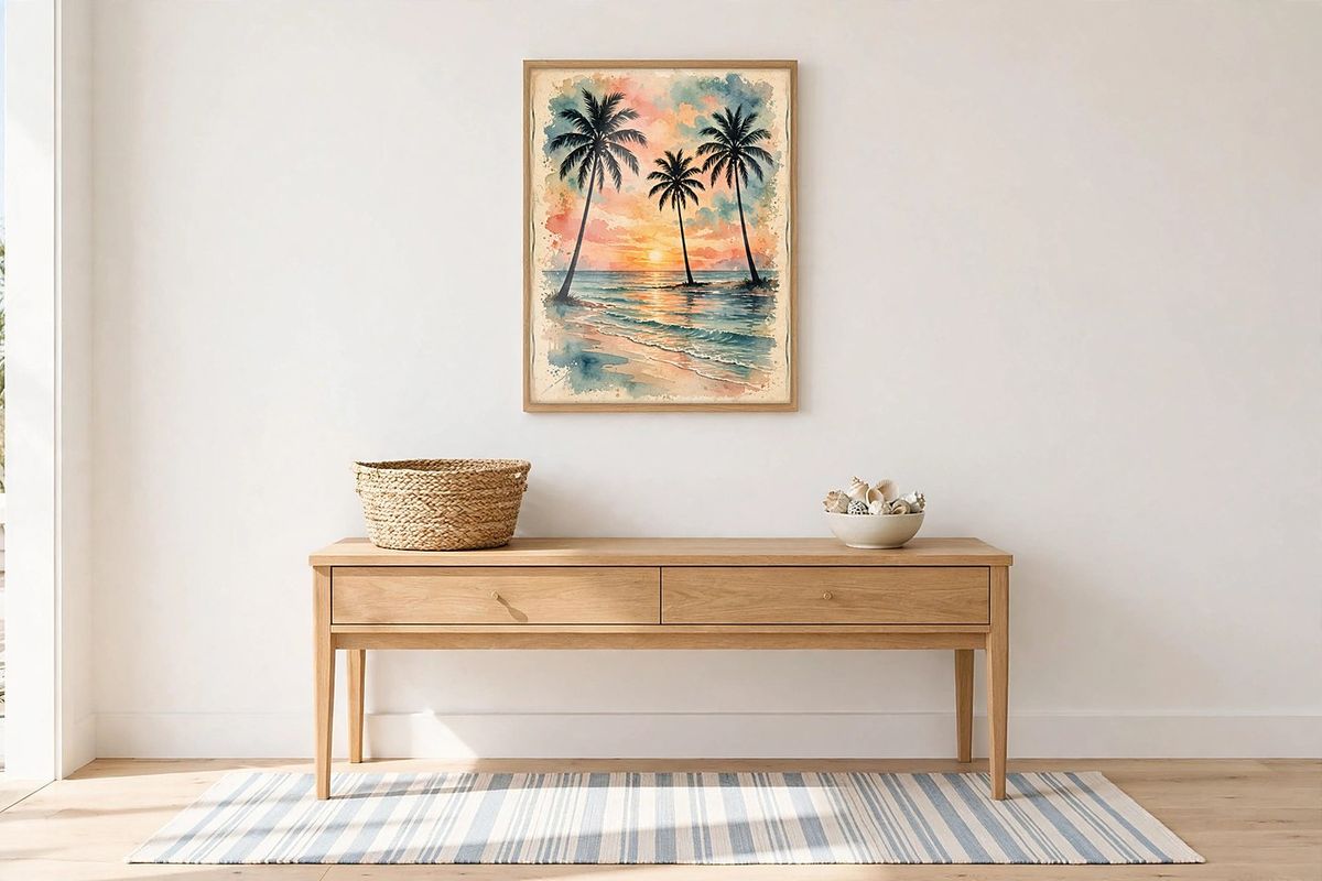 Vintage Palm Beach Sunset Print — Free Printable Wall Art photo 3