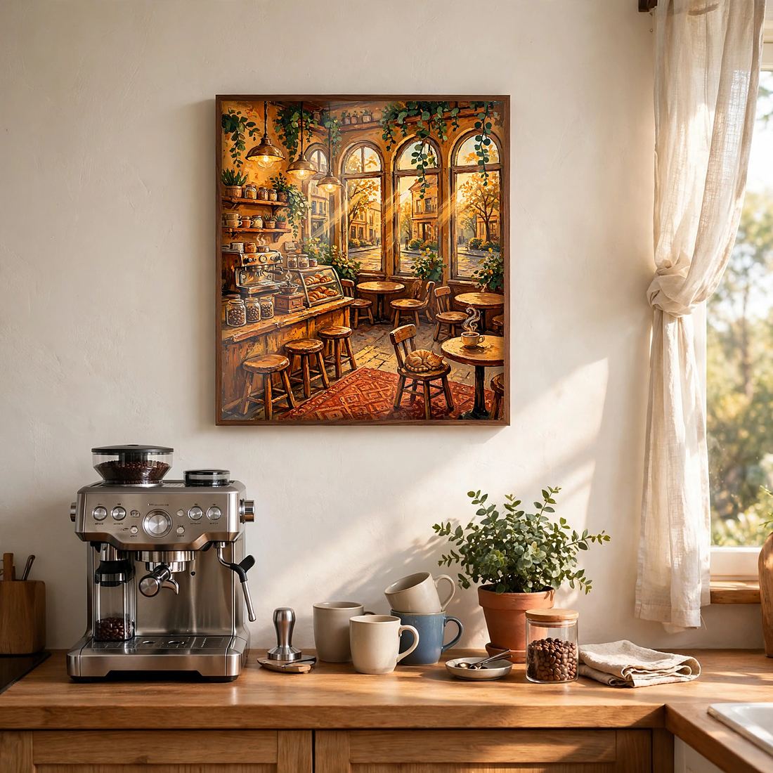 Coffee Bar Sign Print – Vintage Café Wall Art, Digital Download photo 4