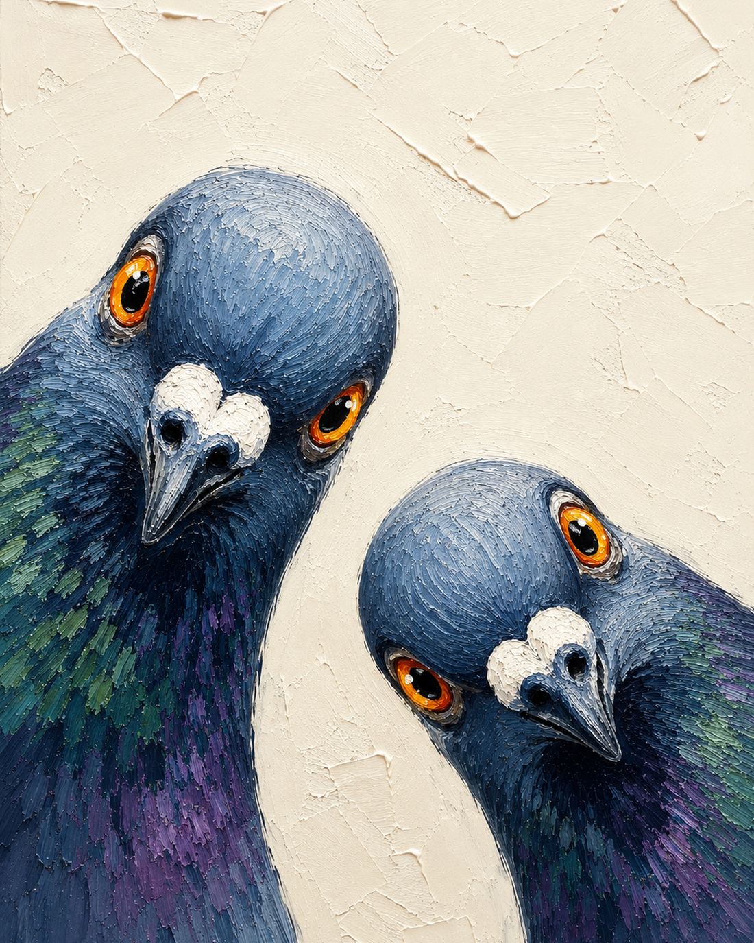 Pigeon Wall Art – Funny Bird Print, Curious Pigeons Peeking In, Printable Download photo 10