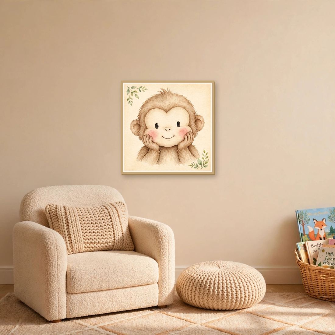Safari Nursery Wall Art Set of 3, Baby Animal Prints, Digital Download photo 6